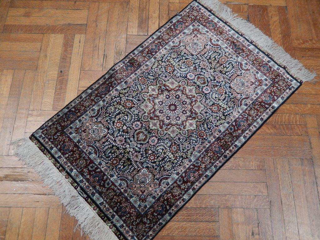 3x4 Authentic Handmade Fine Silk Persian Qum Rug - Iran - bestrugplace