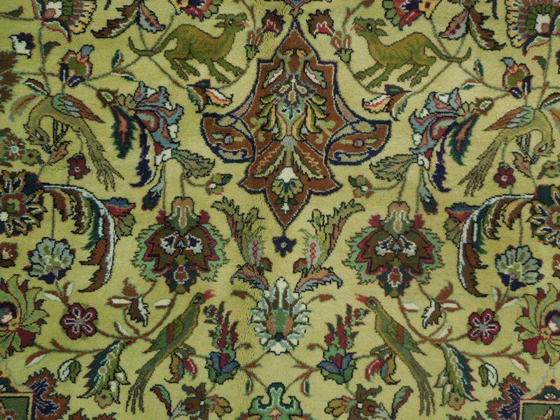 10x13 Authentic Handmade Signed Persian Kashan Rug-Iran - bestrugplace