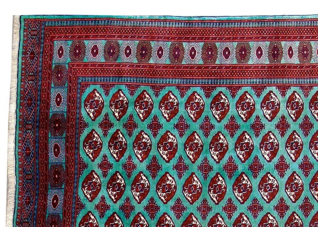 9.8x12.3Authentic Hand Knotted Persian Turkoman Rug - Iran - bestrugplace