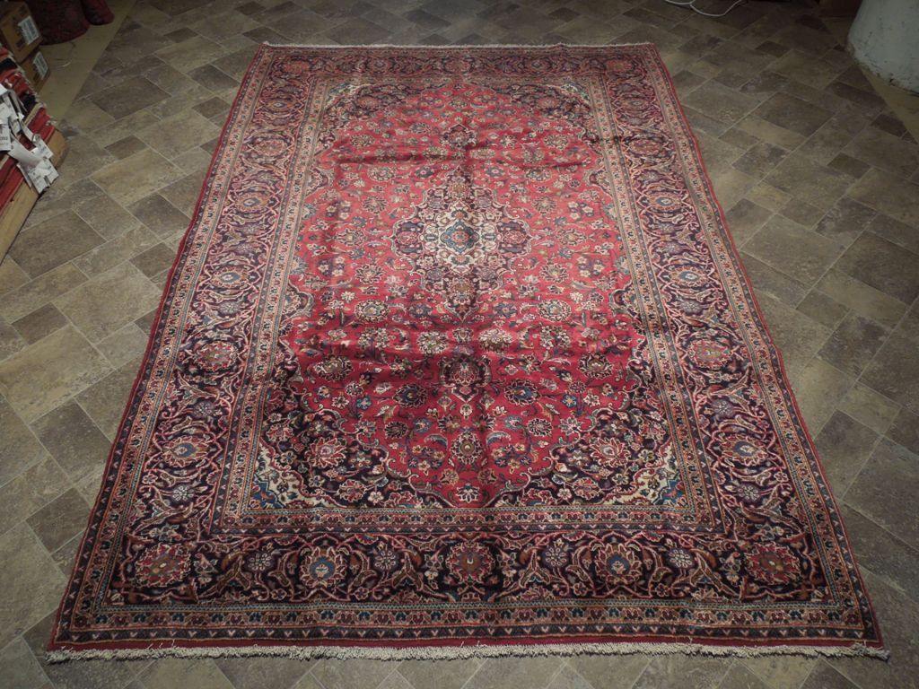 7x10 Authentic Hand Knotted Classic Persian Kashan Rug - Iran - bestrugplace