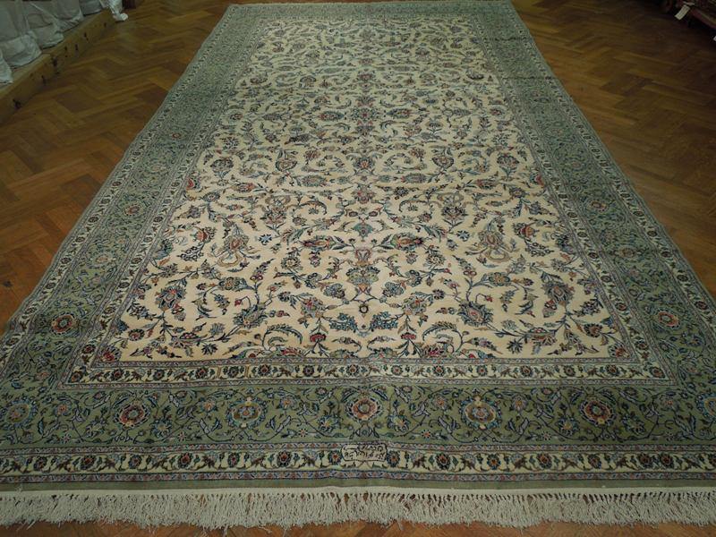 10x19 Authentic Handmade Signed Persian Fine Quality Kashan Rug-Iran 17139 - bestrugplace
