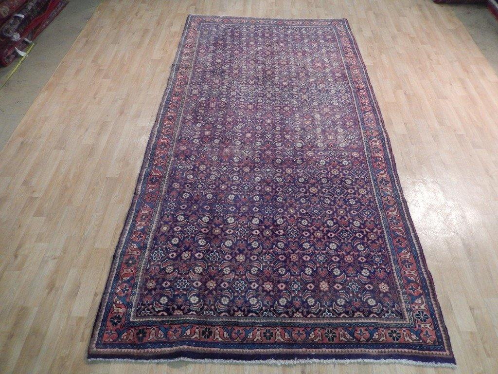 5x11 Authentic Hand Knotted Semi-Antique Persian Herati Runner - Iran - bestrugplace