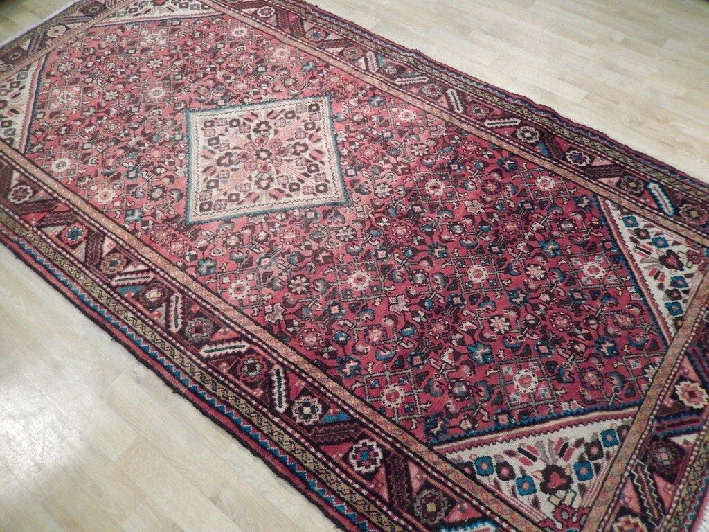 5x9 Authentic Handmade Semi-Antique Persian Herati Runner - Iran - bestrugplace