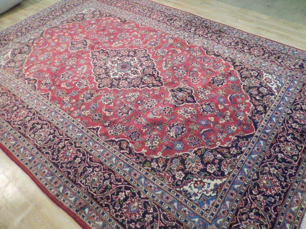 8x12 Authentic Handmade Semi-Antique Persian Kashan Rug - Iran - bestrugplace