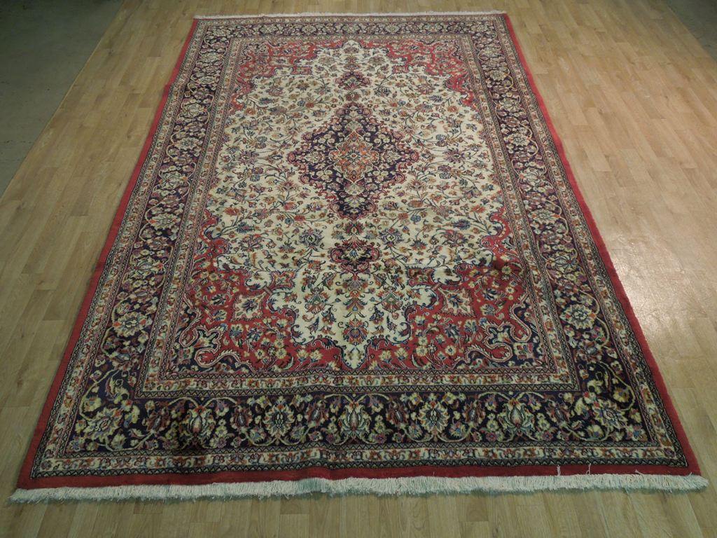 7x10 Authentic Hand Knotted Fine Persian Kashan Rug - Iran - bestrugplace