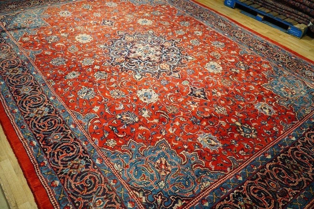 10x13 Quality Hand Knotted Semi-Antique Persian Sarouk Rug - Iran #74728 - bestrugplace