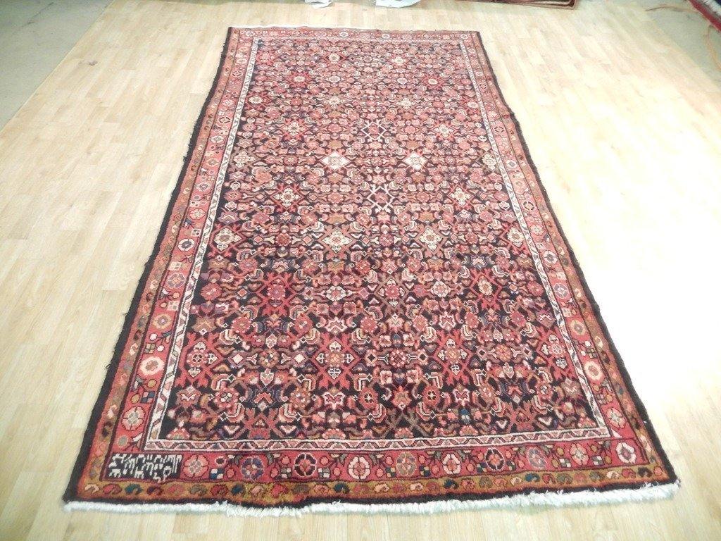 5x10 Authentic Hand Knotted Semi-Antique Persian Herati Runner - Iran - bestrugplace