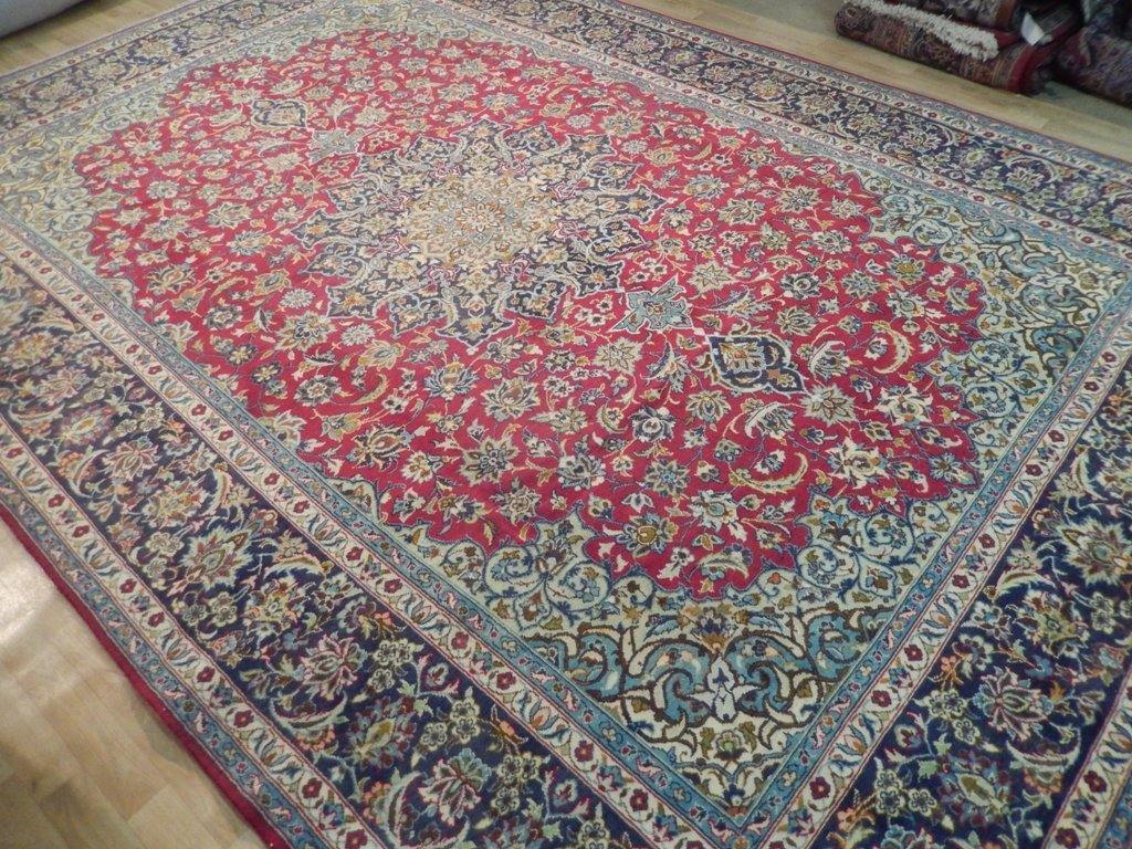 9x14 Authentic Handmade Semi-Antique Persian Sarouk Rug - Iran - bestrugplace