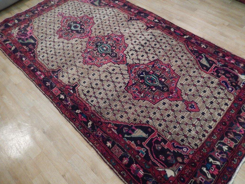 5x9 Authentic Handmade Semi-Antique Persian Hamadan Runner - Iran - bestrugplace