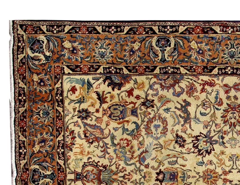 7x11 Authentic Hand Knotted Persian Tabriz Rug - Iran - bestrugplace