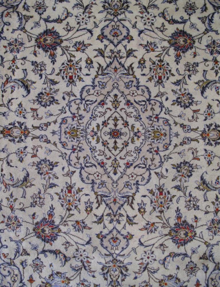 7x10 Authentic Hand-knotted Persian Signed Kashan Rug - Iran - bestrugplace