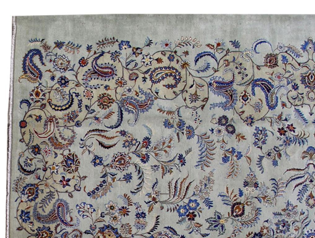 11x14 Authentic Hand Knotted Persian Kashan Rug - Iran - bestrugplace