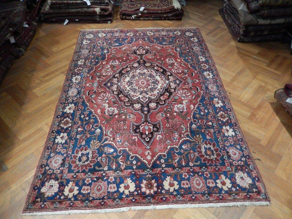 7x10 Authentic Hand Knotted Semi-Antique Persian Tabriz Rug - Iran - bestrugplace