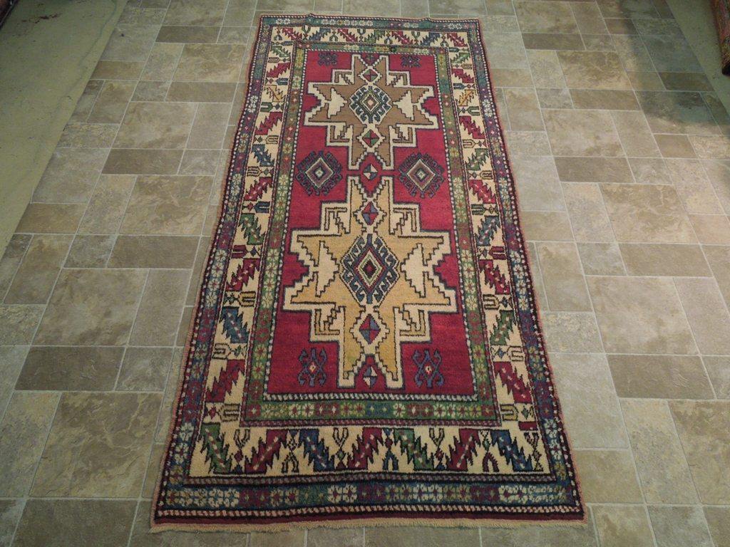 4' x 8' Berry-Red-Semi-Antique-Russian-Kazak-Runner.jpg
