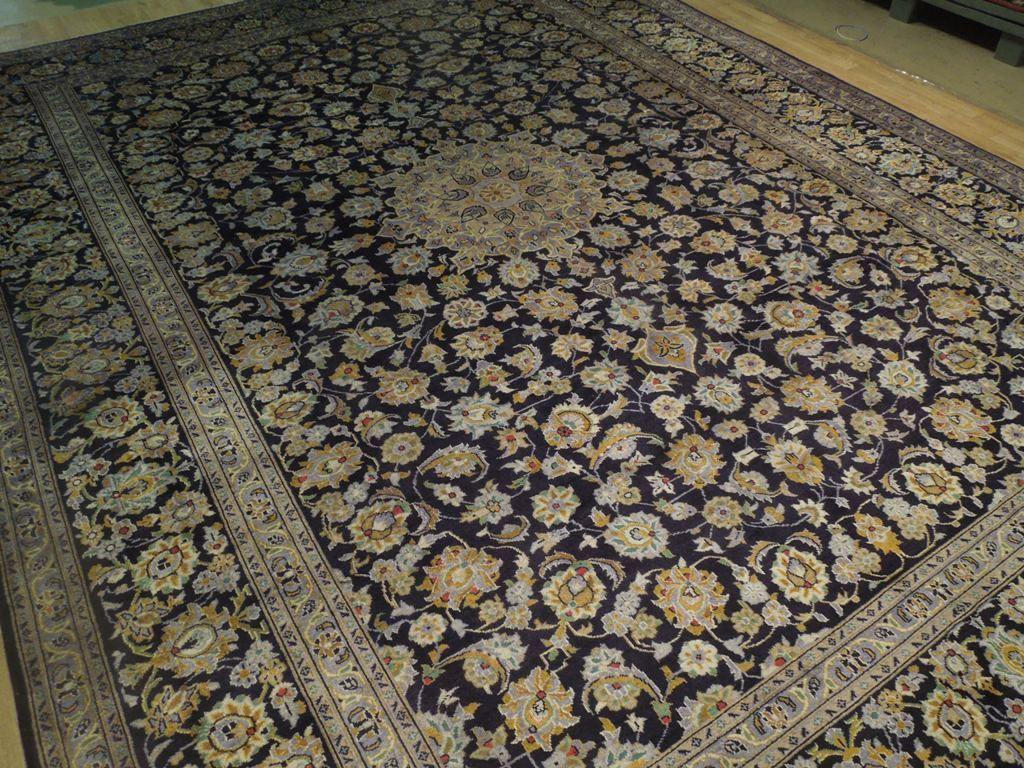 10x13 Authentic Hand Knotted Semi-Antique Persian Isfahan Rug - Iran - bestrugplace