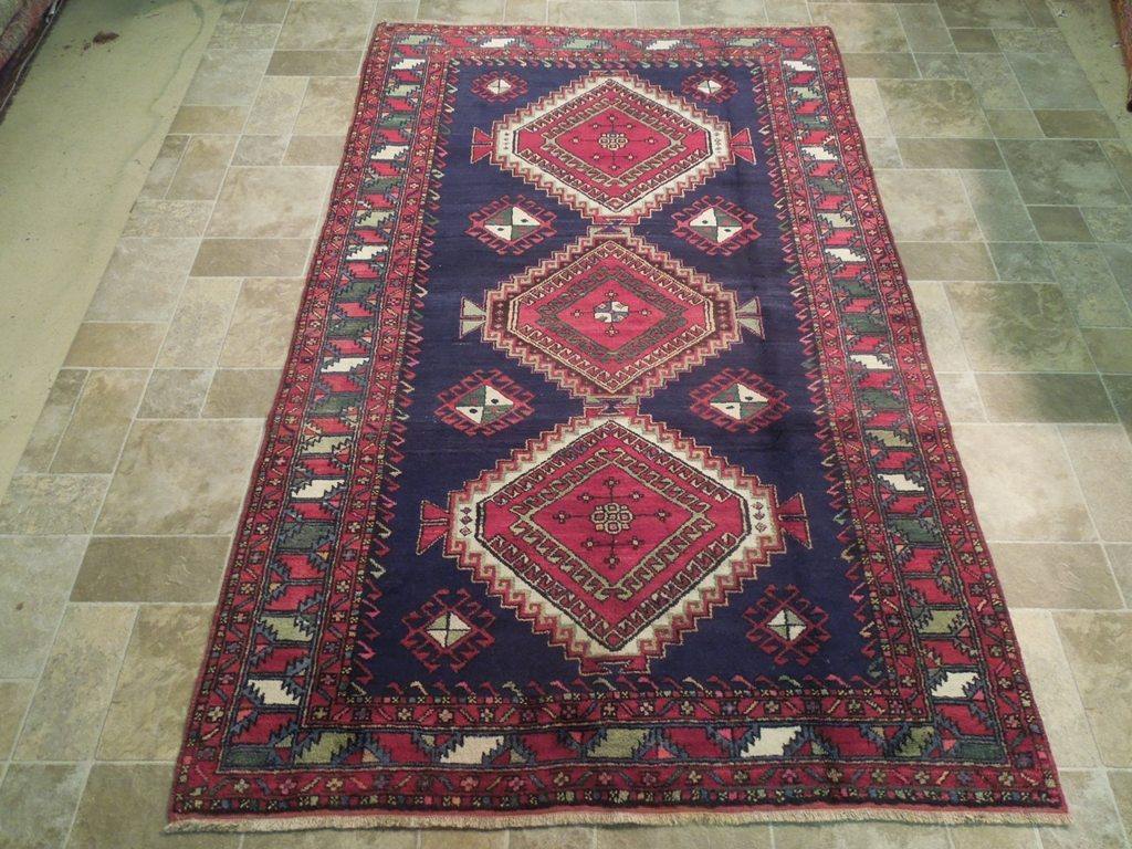Radiant 5x8 Authentic Hand Knotted Semi-Antique Russian Kazak Runner - Caucasian Region - bestrugplace