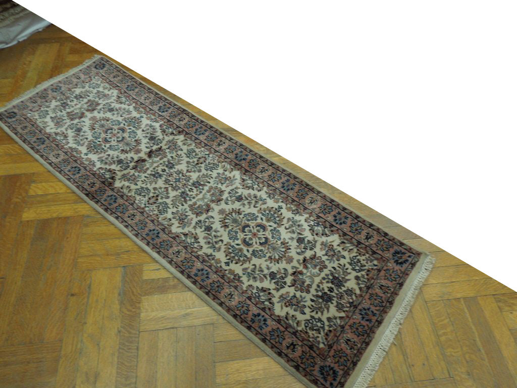 2' x 6' Ivory Sarouk Runner Rug 19792