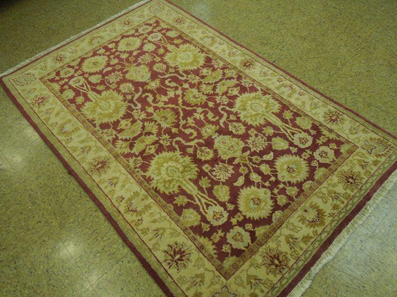 Fascinating 4x6 Authentic Handmade Vegetable Dyed Rug - India - bestrugplace