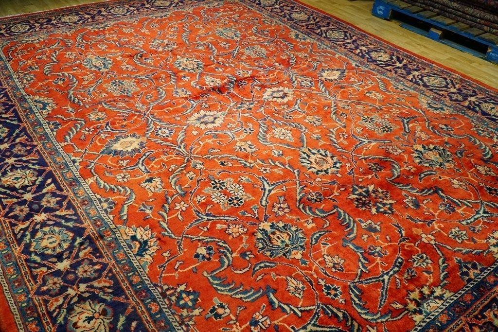 9x13 Authentic Hand Knotted Worn Semi-Antique Shah Abbasi Tabriz Rug - Iran - bestrugplace