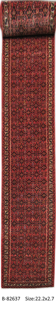 3' x 22' Red Persian Hamadan Rug 82637