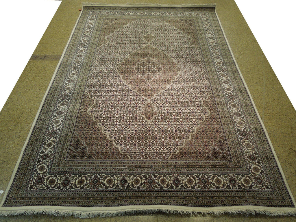 7x10 Wool & Silk High End Tabriz Mahi Rug - India - bestrugplace
