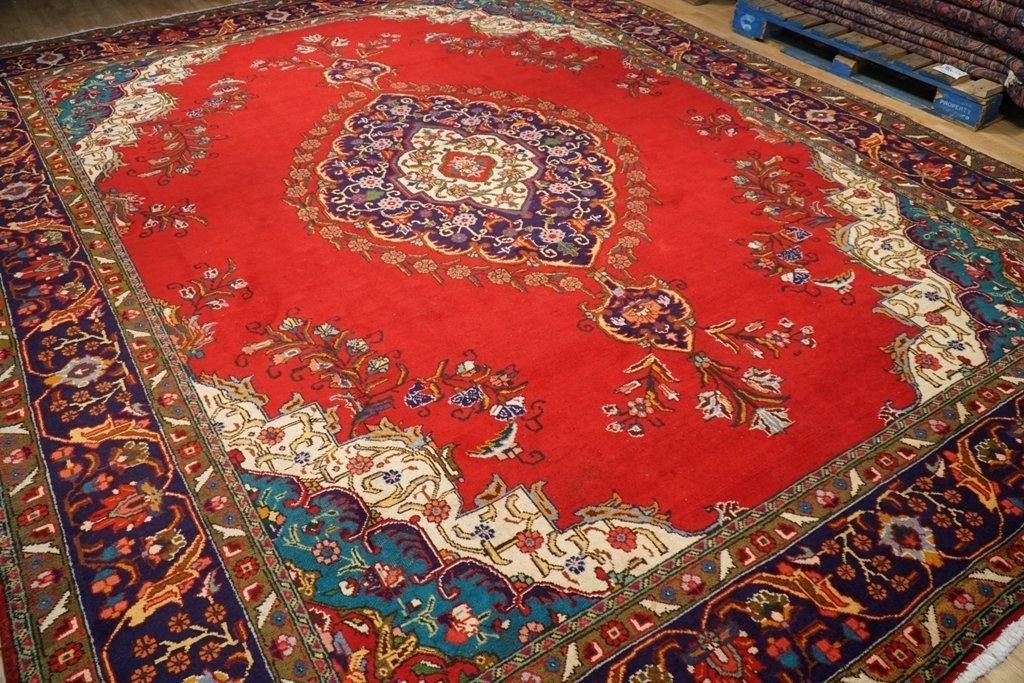 10x13 Authentic Hand Knotted Open Filed Persian Sarouk Rug - Iran - bestrugplace