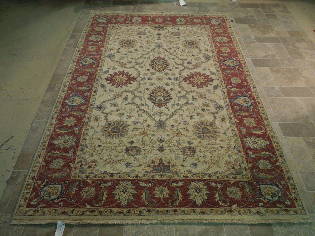 6x9 Vegetable Dyed Chobi Rug - India - bestrugplace