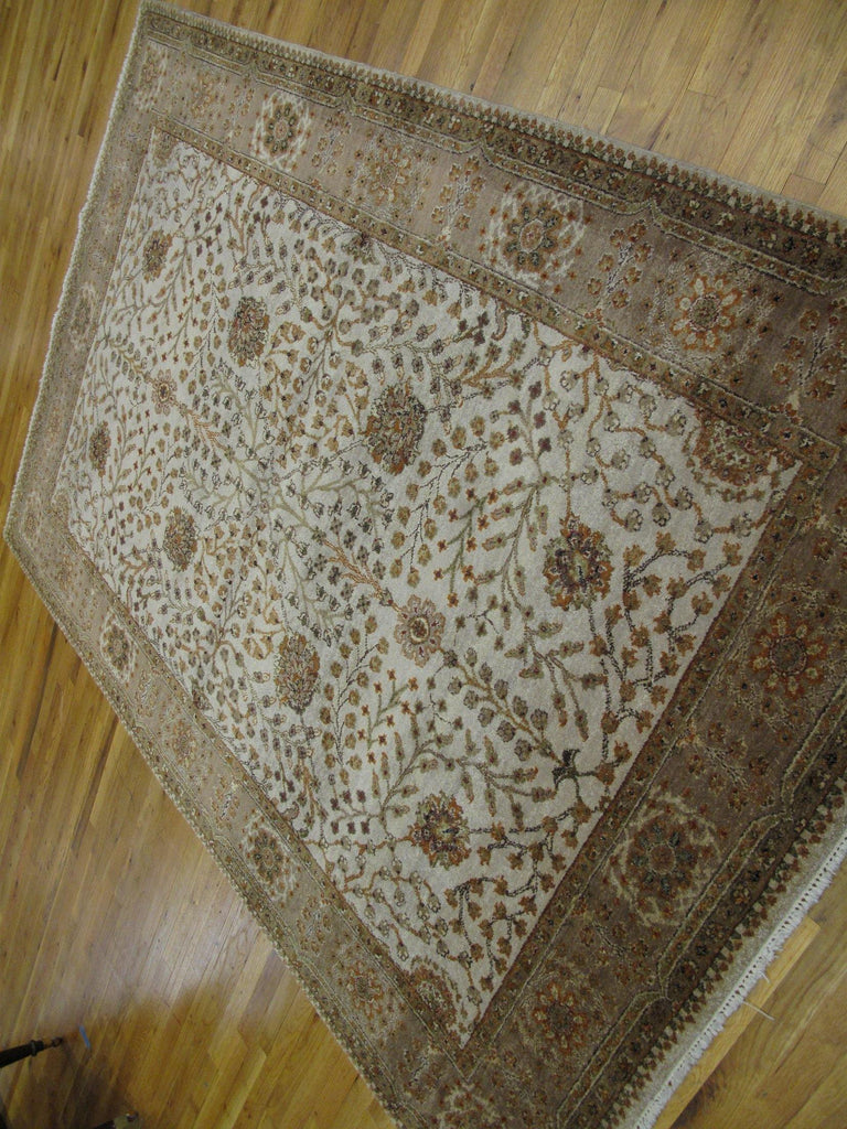 Fascinating 6x9 Authentic Hand-Knotted Vegetable Dyed Chobi Rug - India - bestrugplace