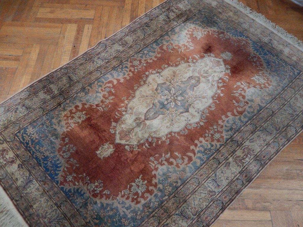 5x7 Antique Persian Silk Rug - Iran - bestrugplace