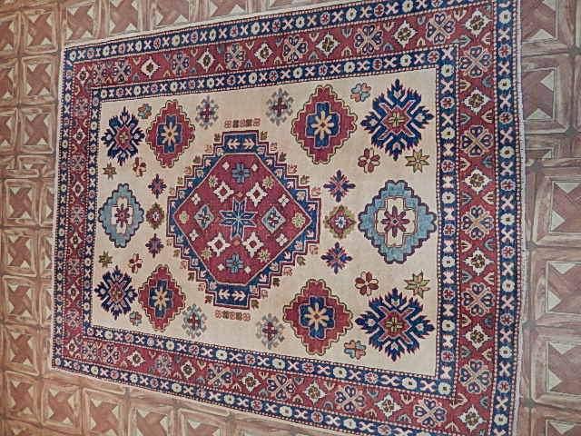 Radiant 5x6 Authentic Hand Knotted Kazak Rug - Pakistan - bestrugplace