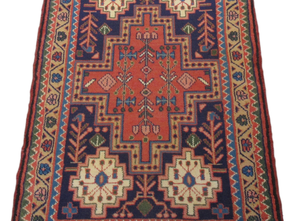 2 x 3.1 Orange Medallion Persian Yalameh Rug 82081