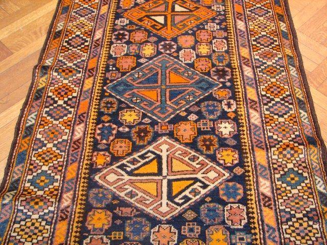 3x13 Antique Kazak Rug-Pakistan - bestrugplace