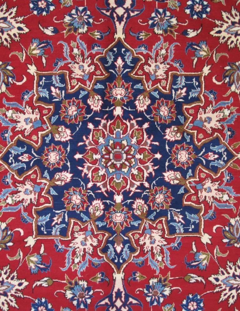 11x17 Persian Isfahan Najaf Rug RED - Iran - bestrugplace