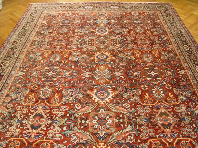 10.6 x 17 ANTIQUE Persian Sarouk Rug 390