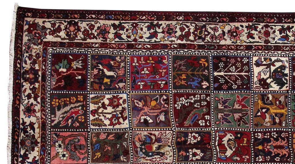 5.4 x 9.9 Wine Red Persian Bakhtiari Rug 80753