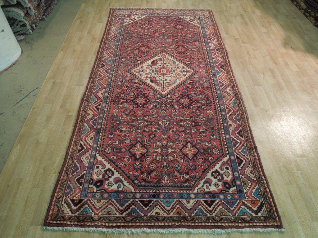 5x11 Authentic Hand Knotted Semi-Antique Persian Herati Runner - Iran - bestrugplace