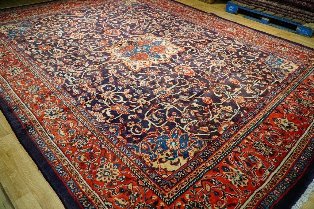 9x13 Authentic Hand Knotted Semi-Antique Persian Mahal Rug - Iran - bestrugplace