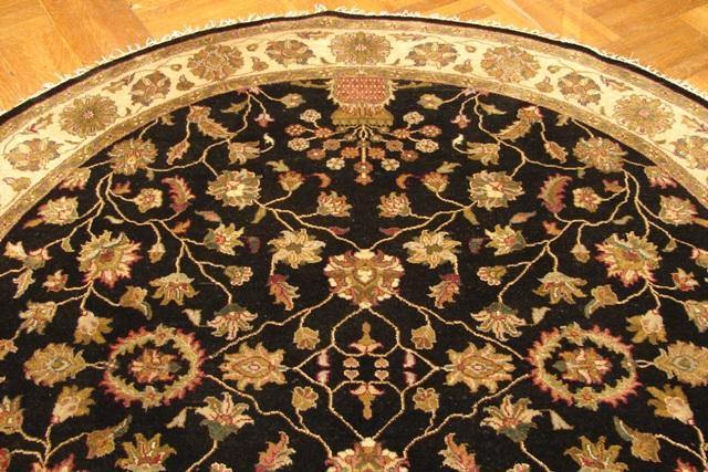 8x8 Round Chobi Peshawar Rug-Pakistan - bestrugplace