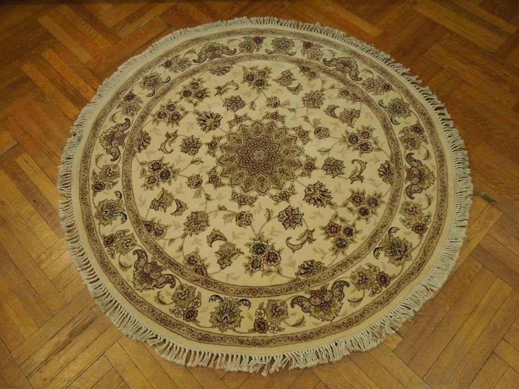 5x5 Fine Quality Wool&Silk Round Rug - China - bestrugplace