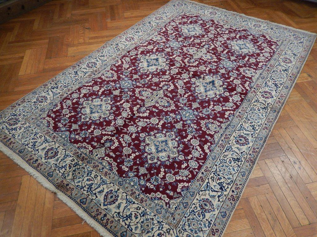 6x10 Authentic Handmade Signed Wool & Silk Persian Nain Rug - Iran - bestrugplace