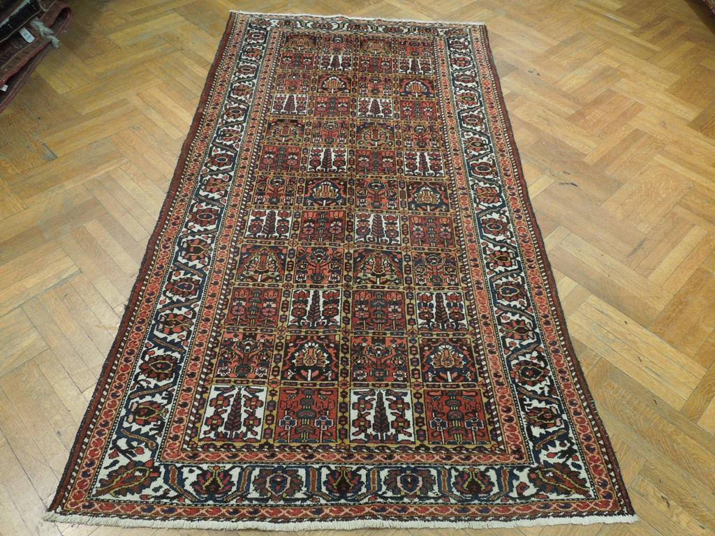 5.2 x 9.9 Red Brown Semi Antique Persian Bakhtiari Runner 23681