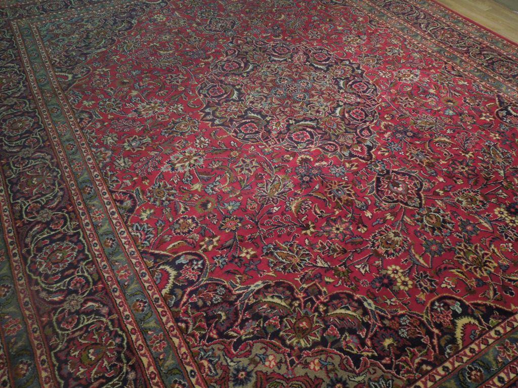 10x13 Authentic Hand Knotted Semi-Antique Persian Tabriz Rug - Iran - bestrugplace