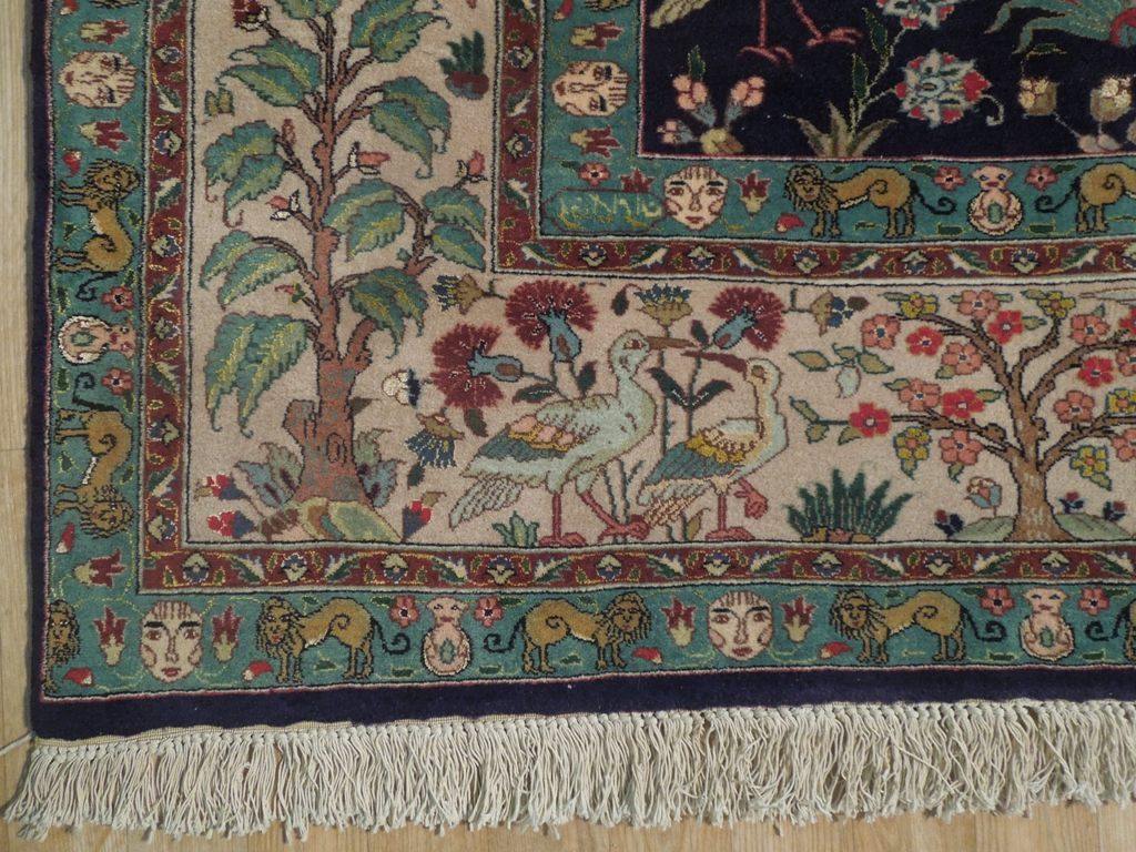 8x10 Authentic Handmade Wool&Silk Signed Tabriz Fine Persian Rug - Iran - bestrugplace