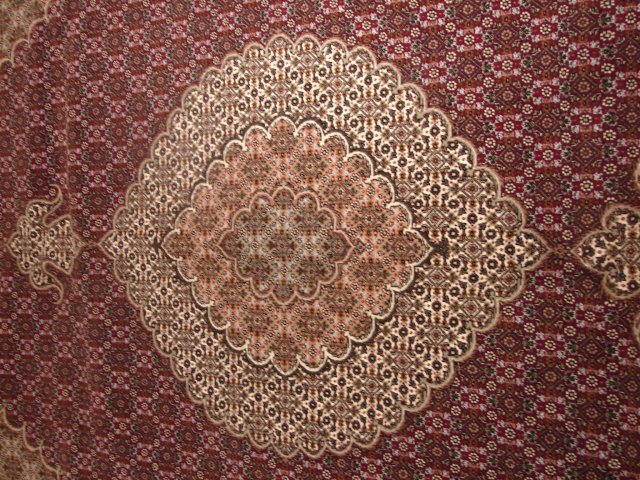 6.7 x 10.3 Red Persian Tabriz Mahi Rug 10636