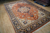 Load image into Gallery viewer, 8.2 x 12 Orange red Persian Tabriz Rug Pre- Owned 74754