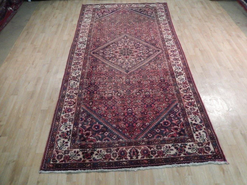 5x11 Authentic Hand Knotted Semi-Antique Persian Herati Runner - Iran - bestrugplace