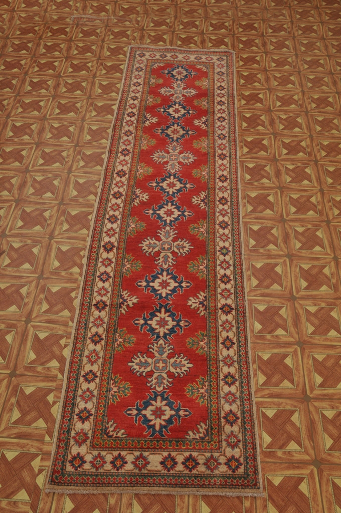 3' x 11' Red Yak Kash Kazak Rug 24281