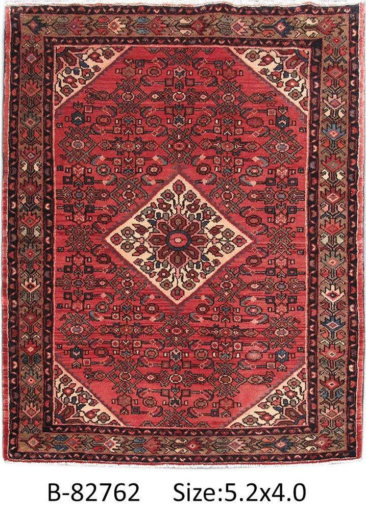Luxurious 4x6 Authentic Hand-knotted Persian Hamadan Rug - Iran - bestrugplace