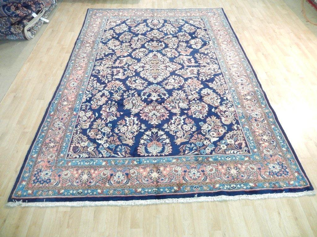 7x10 Authentic Hand Knotted Semi-Antique Persian Sarouk Rug - Iran - bestrugplace