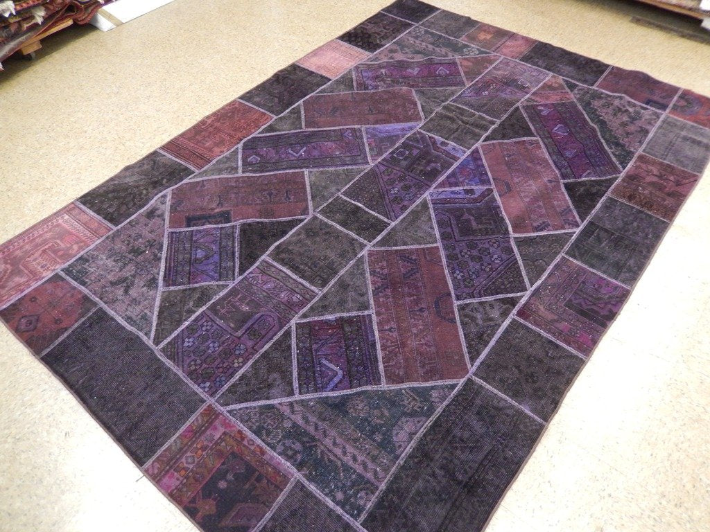 7 x 10.3 Red Antique Persian Patchwork Rug 22251